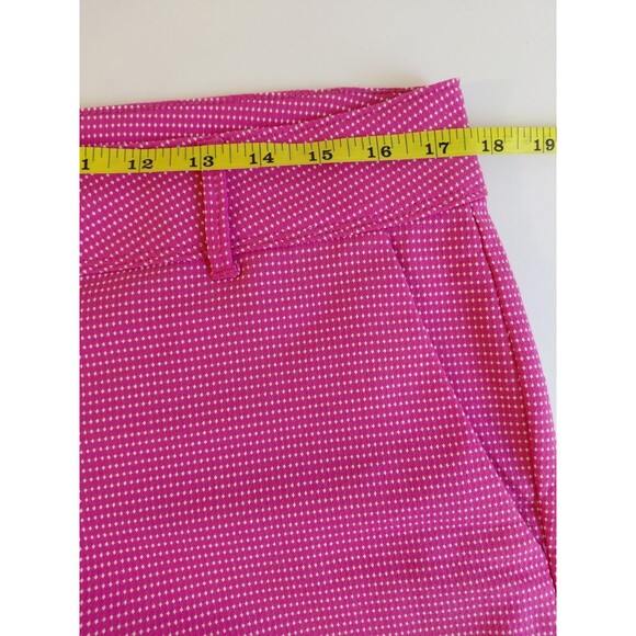 Isaac Mizrahi NY Size 10 Hot Pink w/White Polka Dot Shorts w/Pockets - Picture 5 of 8